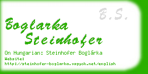 boglarka steinhofer business card